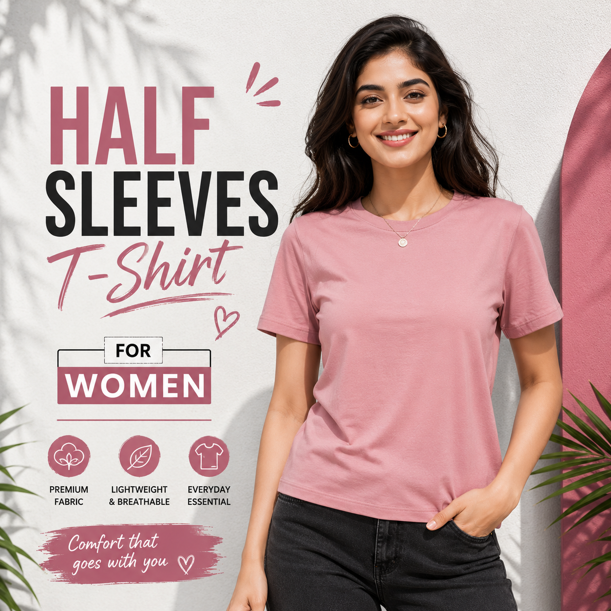 Half Sleeves T-Shirt For Women