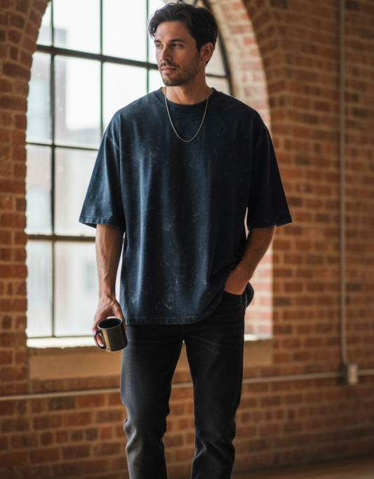 Men's Acid Washed Oversized Tee