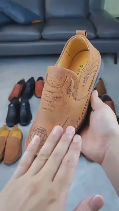 MENS AURELLIA SIGNATURE TAN SHOES